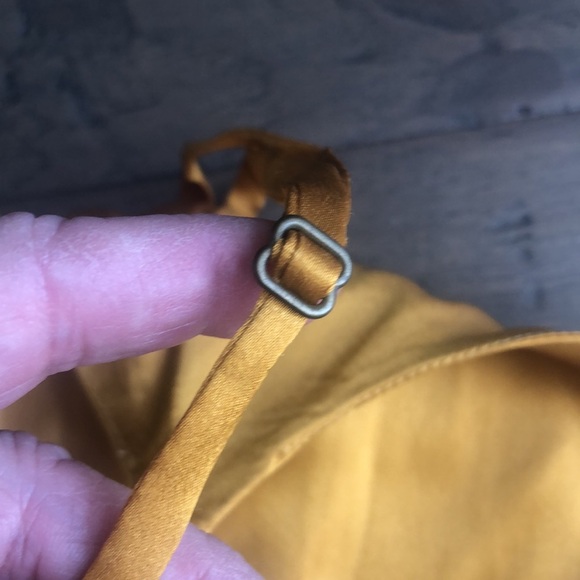 ModCloth mustard spaghetti strap long maxi dress Sz 0 New with tags - Picture 5 of 11